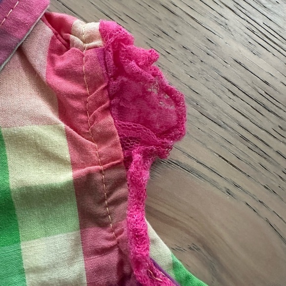 Young Hearts Girls Plaid Button Up Sleeveless Collared Tank Shorts Set Size 18M - Picture 6 of 12